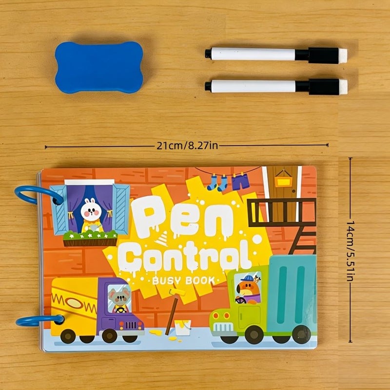 30 Sheets Reusable Handwriting Training Book Digital Number Sensing Tracing Aid - Image 2