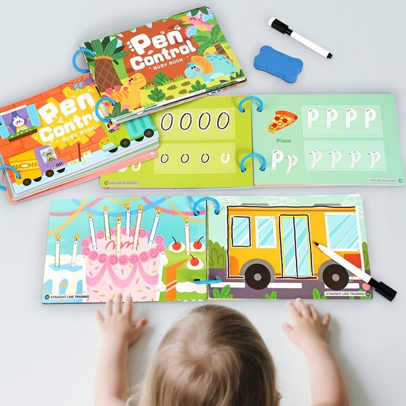 30 Sheets Reusable Handwriting Training Book Digital Number Sensing Tracing Aid - Image 5