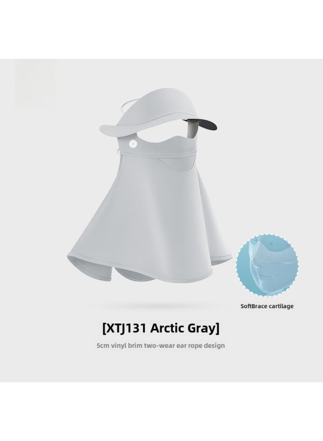 Summer Sunscreen Male And Female Outdoor Sunshade Full Face Breathable Protective Neck Vinyl Multi-functional Hat Xtj131