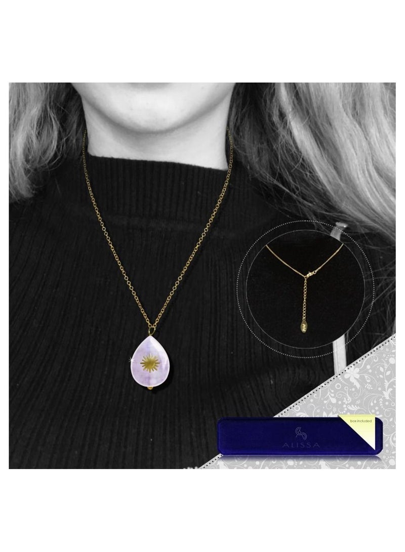 Alissa Necklace for Ladies Neck Chain Gift Necklace Golden With Small Pendant - Image 4