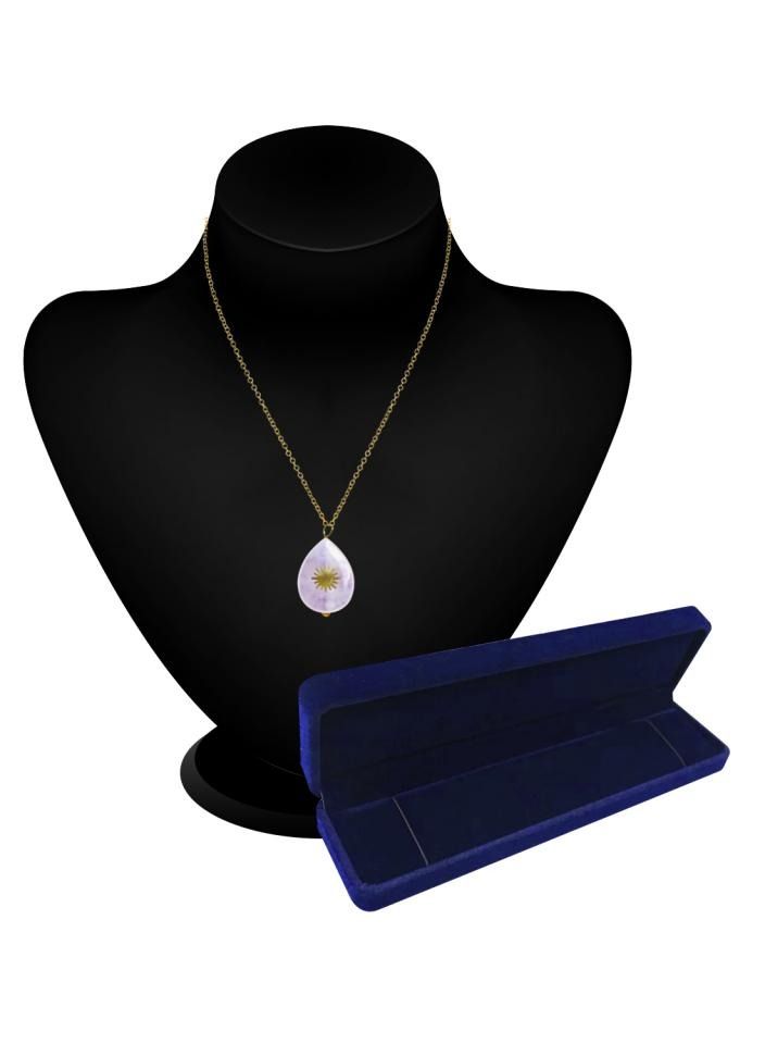 Alissa Necklace for Ladies Neck Chain Gift Necklace Golden With Small Pendant - Image 3