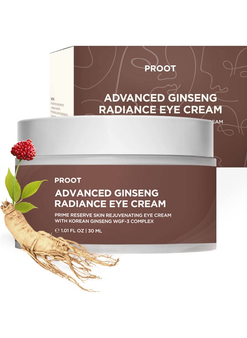 Proot Ginseng Eye Cream  Advanced Ginseng Radiance Eye Cream  Korean Eye Cream  Ginseng Eye Cream with 54 Korean Ginseng Extracts  Dark Circle Eye Cream with Skin Rejuvenating Complex  Korean Ginseng Eye Cream Formulated with Ginseng Serum  Eye Cream for Puffiness and Bags Under Eyes  Korean Ginseng Eye Cream for Sensitive and All Skin Type  Formulated with Korean Ginseng Centella Asiatica Rosemary and Other Natural Ingredients  Use with Ginseng Serum for the Best Results  101 fl oz 