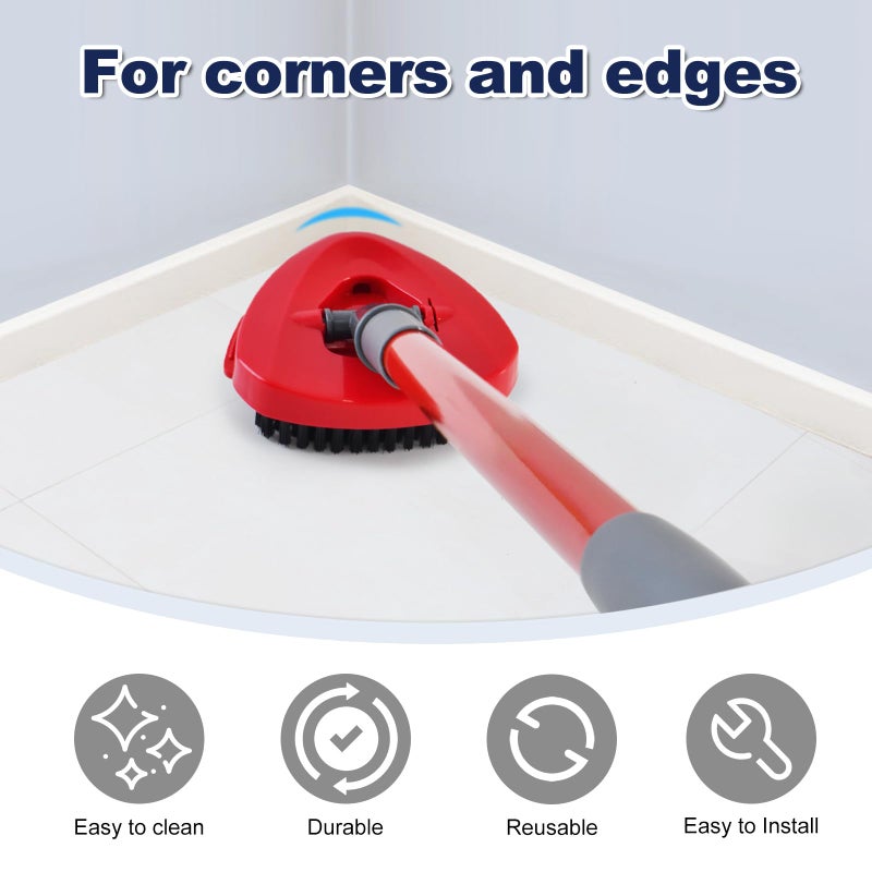 DLAIMI Scrubber Mop Head for Ocedar, Upgrade Scrub Brush for Ocedar, Spin Mop Scrub Brush Head for O Cedar RinseClean 2-Tank, More Bristles Scrub Brush Attachment for Bathroom, Deck, Kitchen Floor Cleaning - Image 5