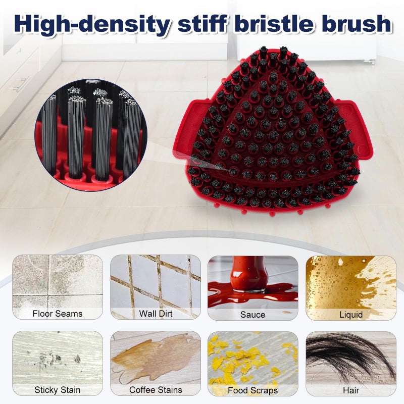DLAIMI Scrubber Mop Head for Ocedar, Upgrade Scrub Brush for Ocedar, Spin Mop Scrub Brush Head for O Cedar RinseClean 2-Tank, More Bristles Scrub Brush Attachment for Bathroom, Deck, Kitchen Floor Cleaning - Image 4