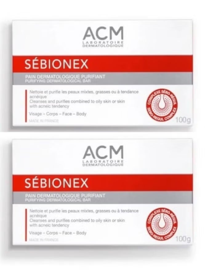 أيه سي أم أي سي أم عبوة من قطعتين من صابونة سيبيونكس المنقية 100 غرام