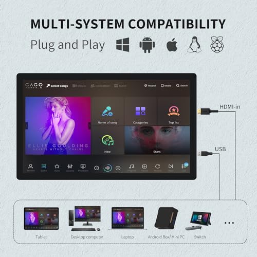 TouchWo 23.8 inch Capacitive Multi-Touch Screen Industrial Monitor, 16:9 Display 1920 x 1080P, Built-in Speakers, VGA, DVI & HD-MI Monitor for PC, POS, Small Business, Restaurant - Image 3