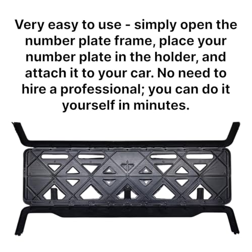 Aksmit High Security Registration Car Number Plate Frame | HSRP Car Number Plate Cover (Front & Rear) | IND Number Plate Frame | Standard Size (51 x 14 cm) for Universal License Plate Covers - Image 4