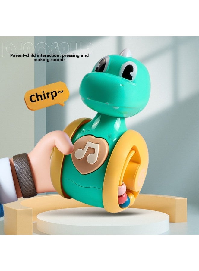 Baby Toy Tumbler Cute Cartoon Shaped Glide Kids Creative Toys Parent-Child Interactive Games-Color:B65  Green Dinosaur + Pink Deer Sliding Tumbler  - Image 3