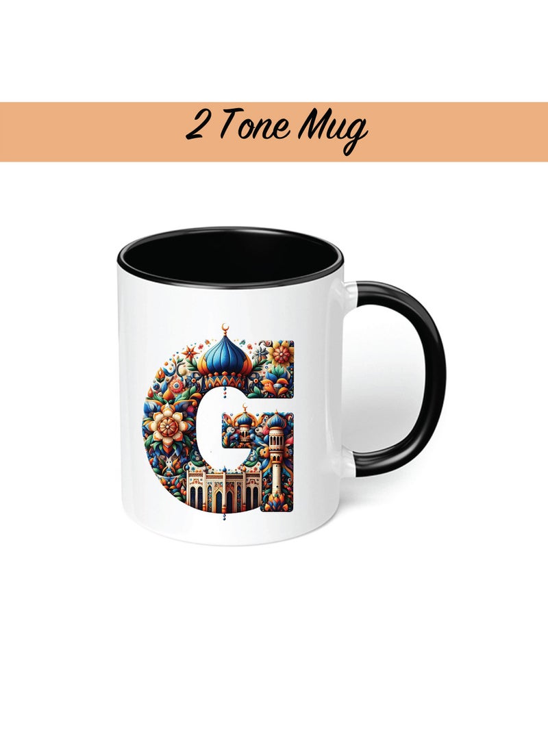 PRINTSHOP4ME Pack of 3 Initial Monogram Gift Set - Black Coffee Mug, Cosmetic Bag and Cotton Tote bag Set - Gift Set for Her - Perfect for Ramadan, School, Travel and Birthday Gift - Image 5