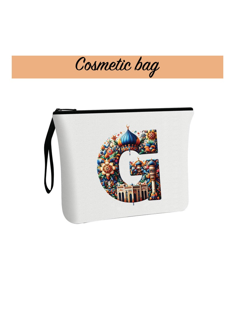 PRINTSHOP4ME Pack of 3 Initial Monogram Gift Set - Black Coffee Mug, Cosmetic Bag and Cotton Tote bag Set - Gift Set for Her - Perfect for Ramadan, School, Travel and Birthday Gift - Image 4