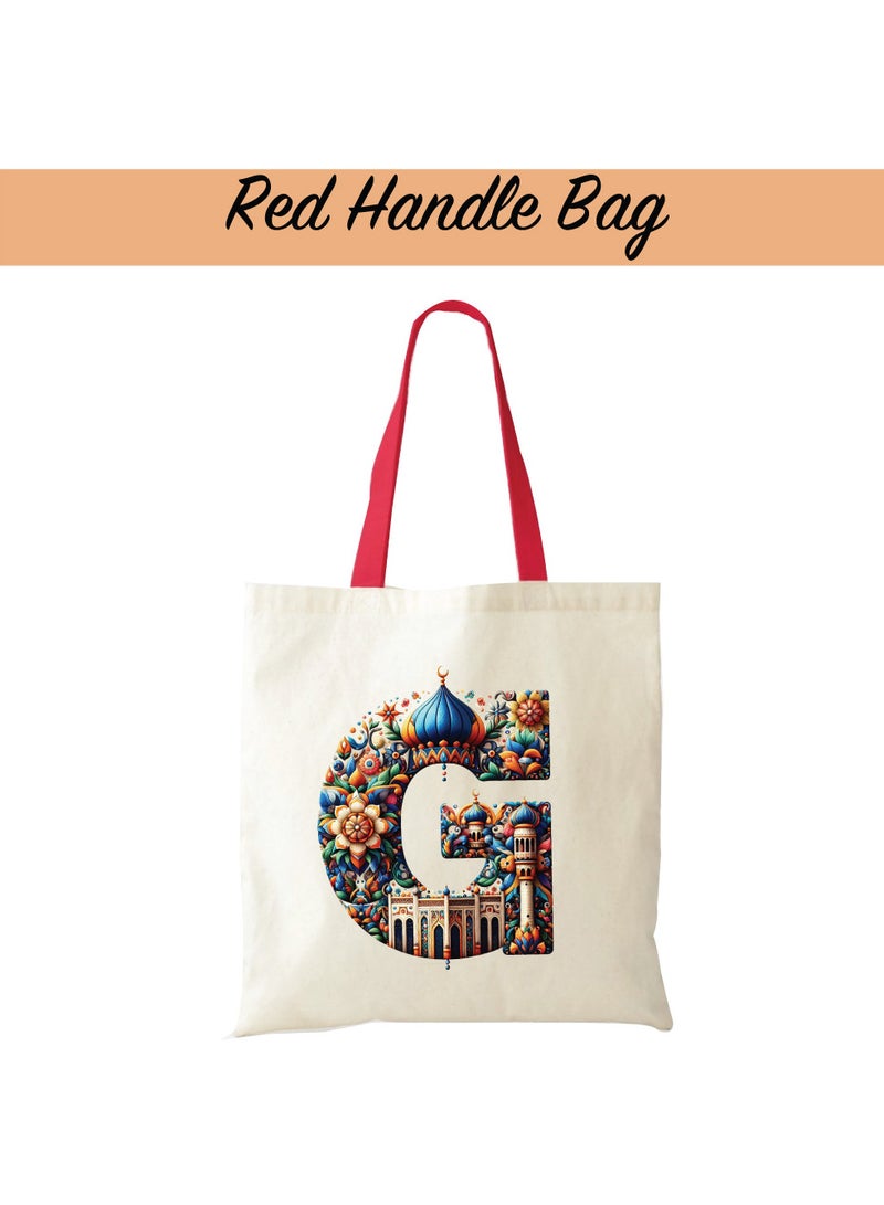 PRINTSHOP4ME Pack of 3 Initial Monogram Gift Set - Black Coffee Mug, Cosmetic Bag and Cotton Tote bag Set - Gift Set for Her - Perfect for Ramadan, School, Travel and Birthday Gift - Image 3