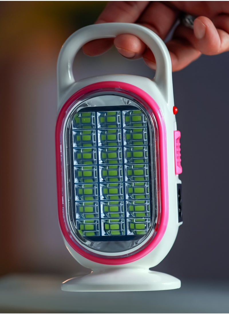 GEEPAS - Geepas LED Emergency Lantern with Solar Panel | Energy Efficient Design, 21 Pieces Hi-Power LEDs, and 5 Hours Working| Compact, Portable and Light-Weight Design with Stand | 2 Years Warranty | GE53033 - Image 1