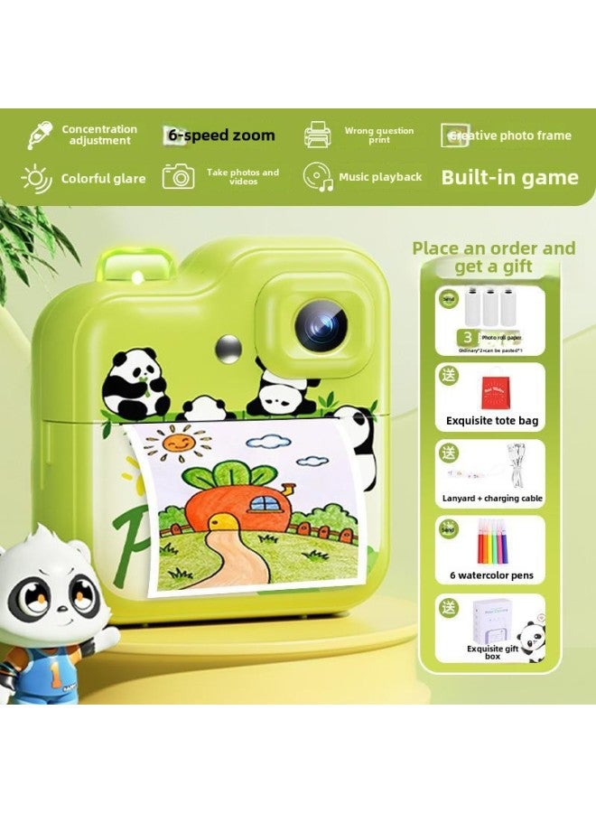 Generic 2024 Children's Color Camera Can Take Pictures And Print Out Photos Directly With Automatic Video Recording-Color: Printing Camera │ Instant Printing │ Print With Wrong Question │ Bluetooth Image Transfer  - Image 1