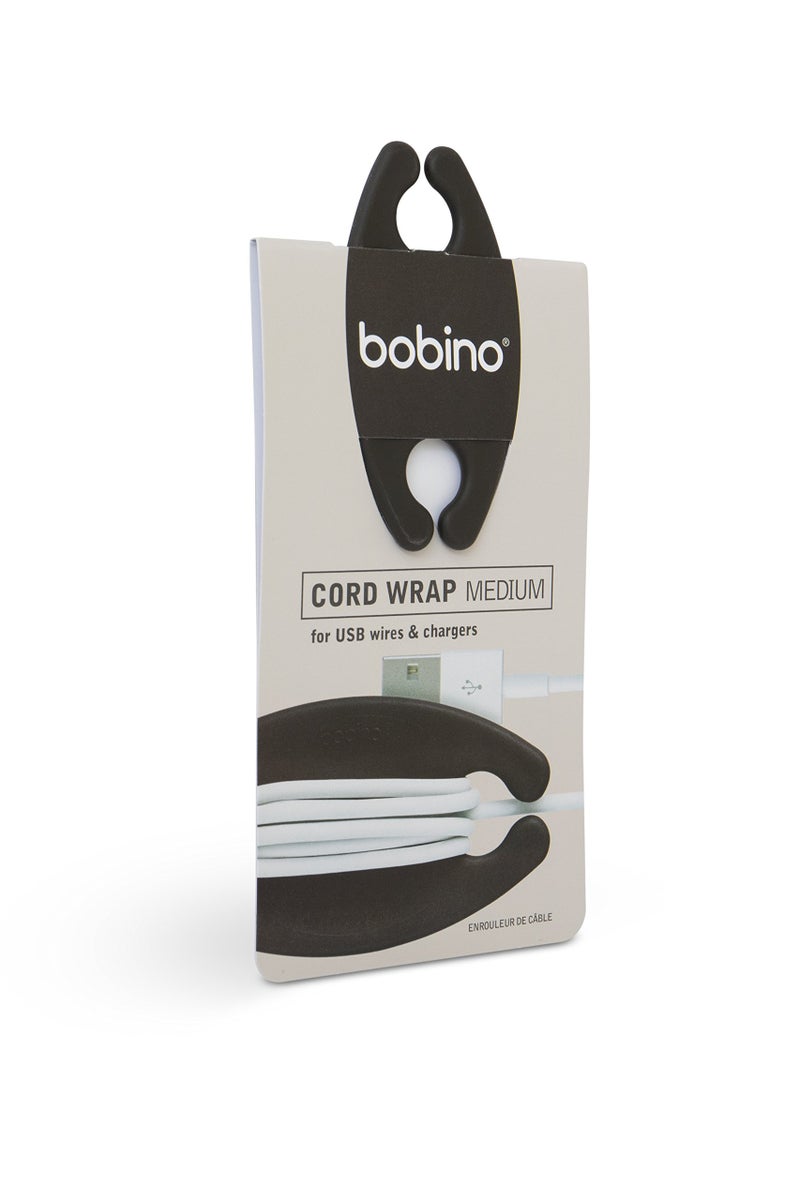 Bobino Cord Wrap - Multiple Sizes - Charcoal - Stylish Cable and Wire Management/Organizer (Medium) - Image 2