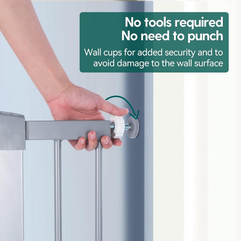 Babelio Pressure Gates Threaded Spindle Rods M10 (10 mm), Baby Gates Accessory Screw Bolts Kit Fit for All Pressure Mounted Walk Thru Gates - Image 3