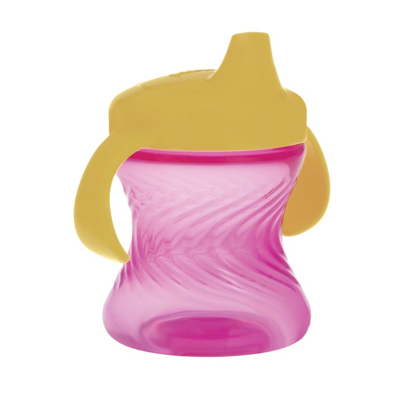 Nuby 2-Handle No-Spill Hard Spout Sippy Cup with Easy Grip - (3-Pack) 7 oz - Baby Sippy Cup with Controlled Sipping for 6+ Months - Pink/Purple/Green - Image 5