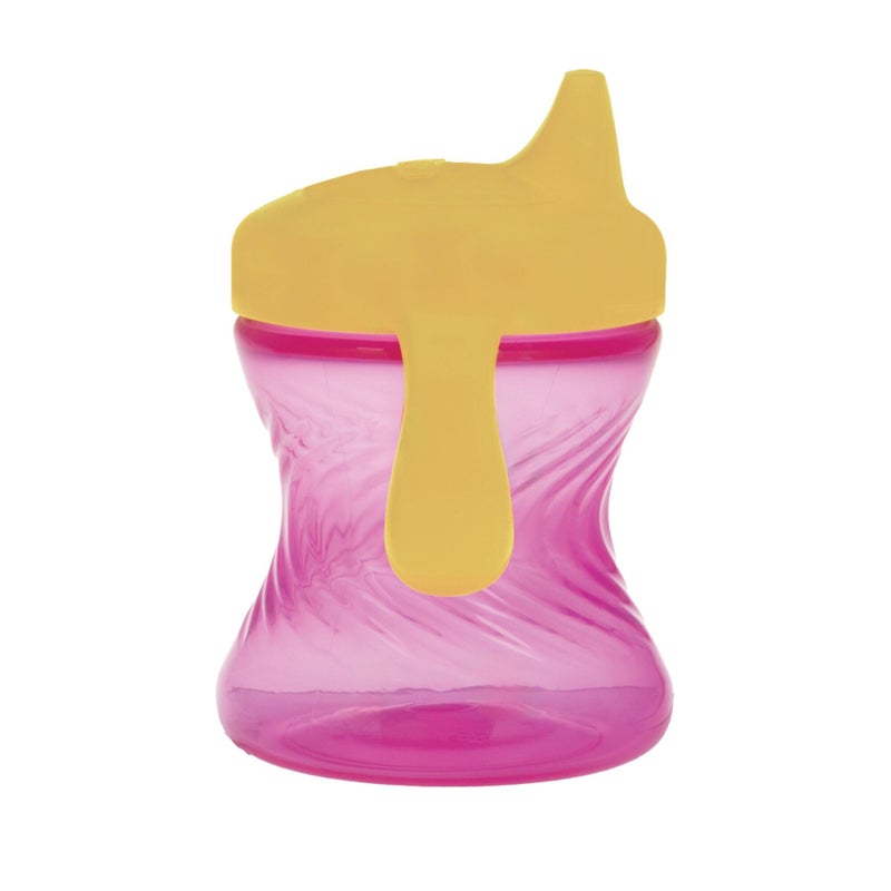 Nuby 2-Handle No-Spill Hard Spout Sippy Cup with Easy Grip - (3-Pack) 7 oz - Baby Sippy Cup with Controlled Sipping for 6+ Months - Pink/Purple/Green - Image 4