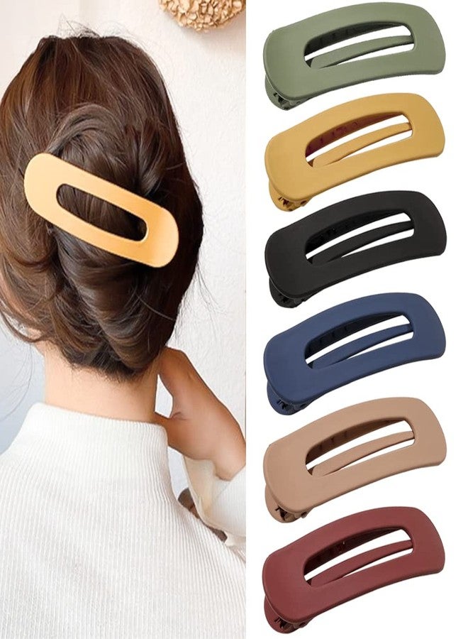 Toolzeen 6 PCS Womens French Barrette Duckbill Alligator Hair Claw Clips, Side Slide Firm Grip,Beauty Accessory Styling Pin Clamps, Large Classic Multicolor - Image 1