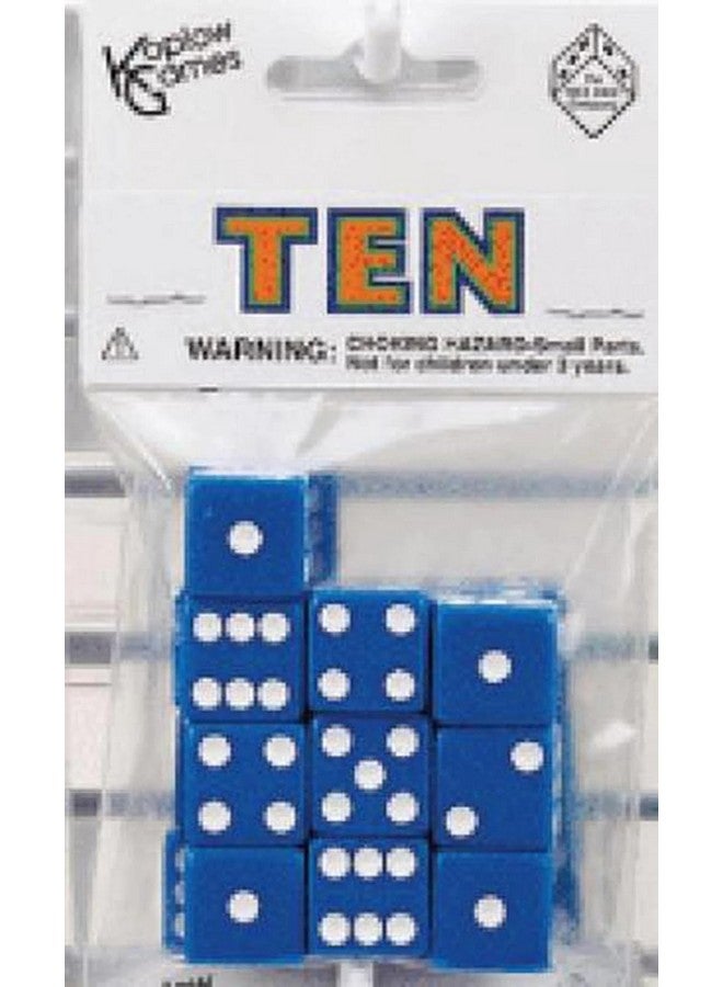 Koplow Games Ite Pips 16Mm (5/8In) D6 Dice (10) Koplow Games - Image 1