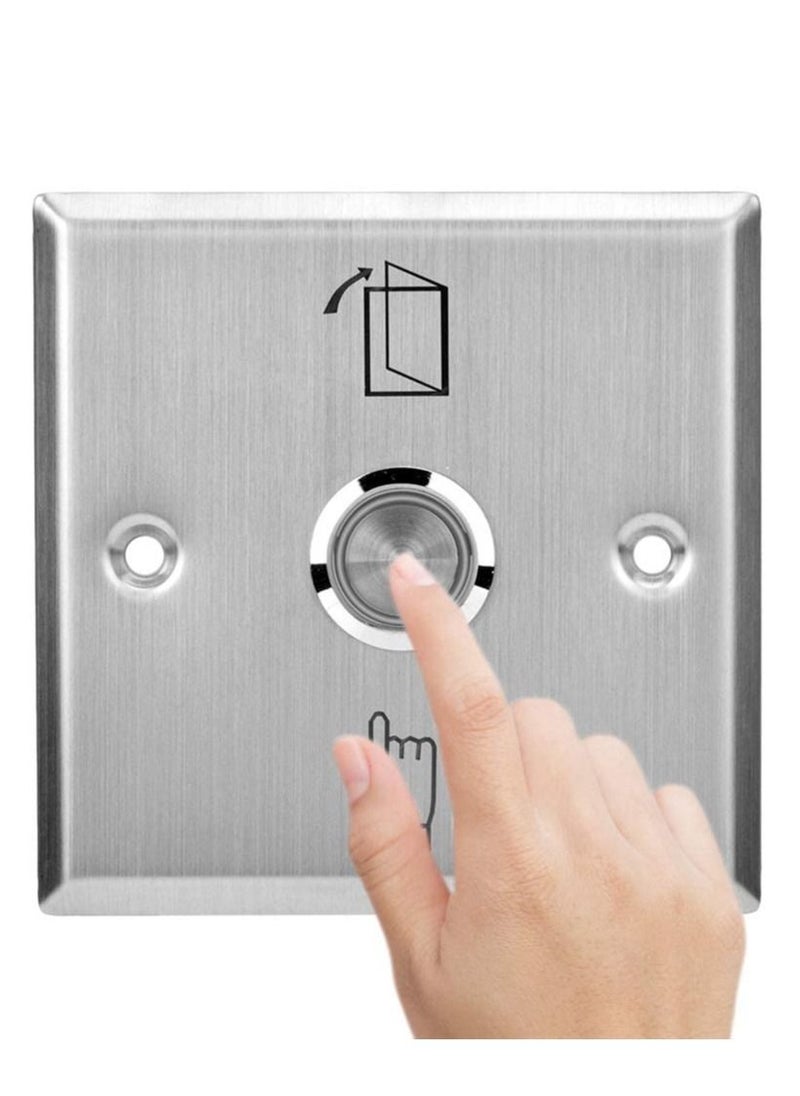 Rubik - Door Exit Push Button Control Switch Stainless Steel Panel Input DC12V Output NO/COM for Access Control Door Release and Electronic Locks - Image 1