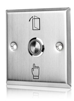 Door Exit Push Button Control Switch Stainless Steel Panel Input DC12V Output NO/COM for Access Control Door Release and Electronic Locks