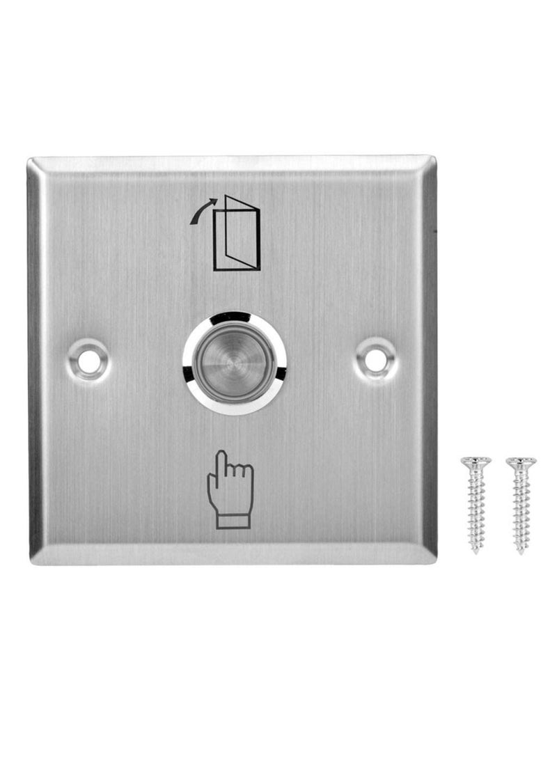 Rubik - Door Exit Push Button Control Switch Stainless Steel Panel Input DC12V Output NO/COM for Access Control Door Release and Electronic Locks - Image 1