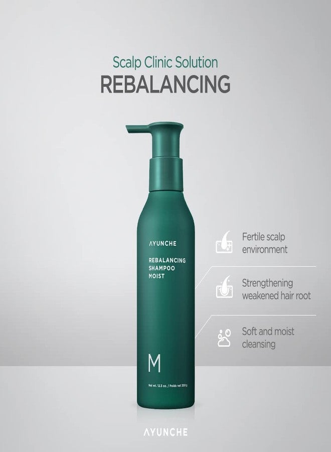 AYUNCHE Rebalancing Shampoo Moist 11.8oz [For Dry Scalp] | Soft & Moisturizing Cleansing Shampoo | Strengthen and Protect Weakened Hair Roots | Korean Salon Brand - Image 2
