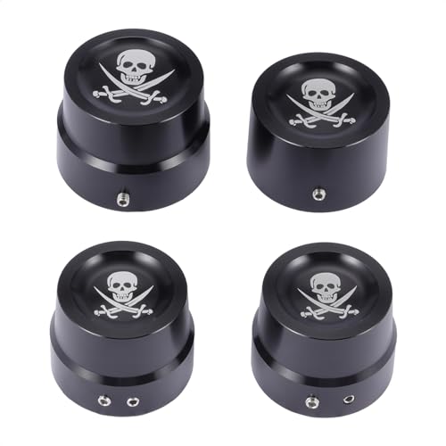 Bravema 4Pcs Axle Nut Cover, Motorcycle Front & Rear Axle Caps Bolt Set Fit for Harley Touring V-Rod Dyna Softail Sportster XL 883 1200 - Image 2
