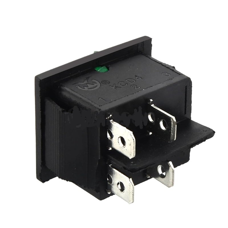 مفتاح الصخرة الحمراء تشغيل إيقاف وضعين 16 أمبير 250 فولت تيار متردد 20 أمبير 125 فولت 5 قطع KCD4 4 6 دبابيس مع ضوء - Image 5