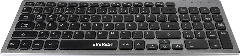 Everest KB-BT88 Black/gray Bluetooth Ultra Thin Q Mac/win/android/ios Compatible Wireless Keyboard