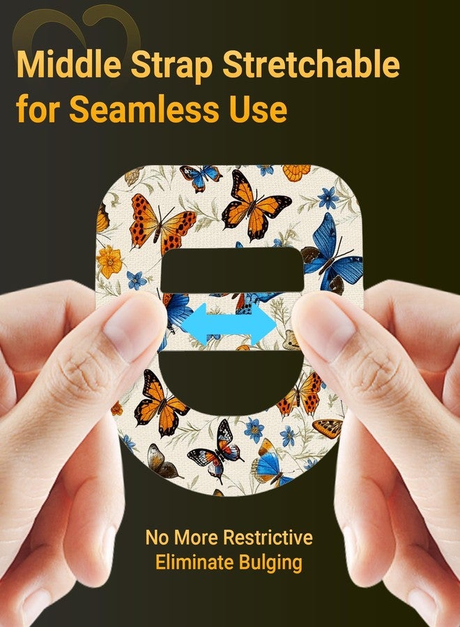 Amolyfe Omnipod 5 & Dash Adhesive Patches Waterproof, Amolyfe 20 Pack Omnipod Overpatches with Stretchable Strap, Breathable, Long-Lasting Medical Adhesive, Premium Hinged Tin (Butterfly) - Image 3