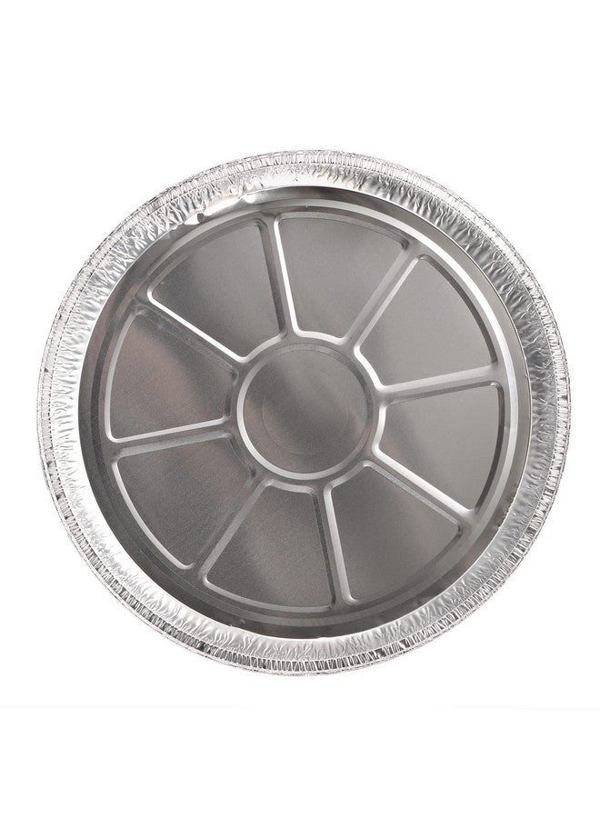 Frcctre Frcctre 45 Pack 13 Inch Round Aluminum Foil Pans, Heavy Duty Disposable Round Tin Foil Pans Pizza Pans for Baking, Cooking, Storage, Roasting, Reheating - Freezer & Oven Safe  - Image 3