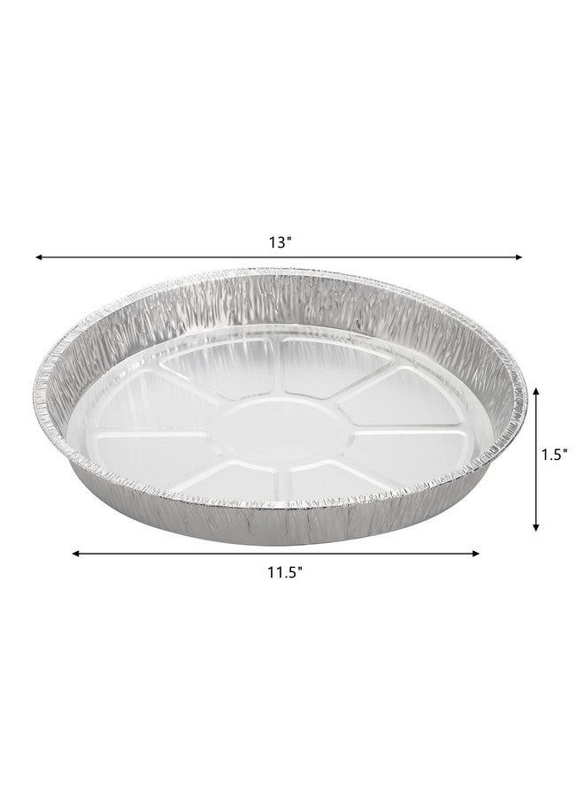 Frcctre Frcctre 45 Pack 13 Inch Round Aluminum Foil Pans, Heavy Duty Disposable Round Tin Foil Pans Pizza Pans for Baking, Cooking, Storage, Roasting, Reheating - Freezer & Oven Safe  - Image 2