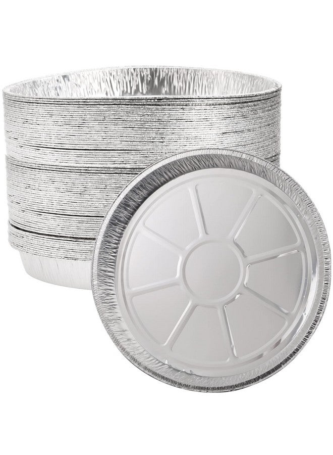 Frcctre Frcctre 45 Pack 13 Inch Round Aluminum Foil Pans, Heavy Duty Disposable Round Tin Foil Pans Pizza Pans for Baking, Cooking, Storage, Roasting, Reheating - Freezer & Oven Safe  - Image 1