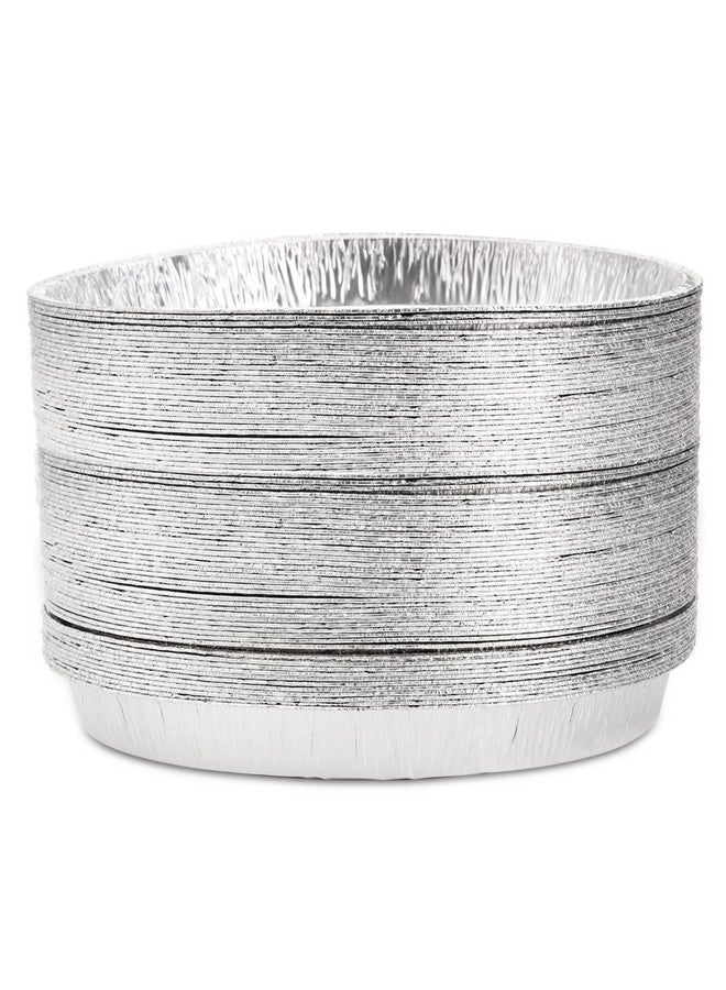 Frcctre Frcctre 45 Pack 13 Inch Round Aluminum Foil Pans, Heavy Duty Disposable Round Tin Foil Pans Pizza Pans for Baking, Cooking, Storage, Roasting, Reheating - Freezer & Oven Safe  - Image 4