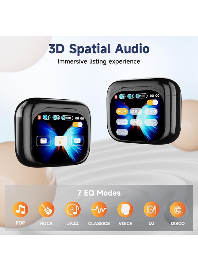 Arabest Wireless Bluetooth 5.4 Headphones Touch Screen Earbuds ENC Call Noise Cancelling In-Ear Headphones USB Charging Case Earbuds Waterproof IPX5 - Image 5