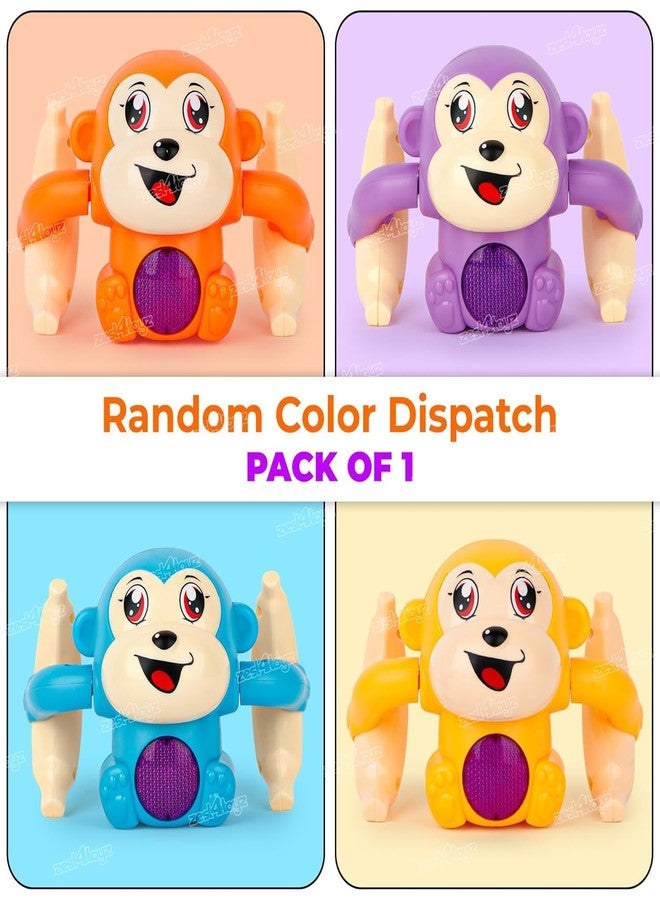Lord Ambitious Dancing Monkey Musical Toy for Kids Baby Spinning Rolling Doll Tumble Toy with Voice Control Musical Light and Sound Effects with Sensor - ISI Mark - Multicolor - Image 2