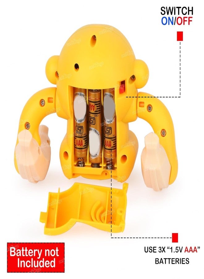 Lord Ambitious Dancing Monkey Musical Toy for Kids Baby Spinning Rolling Doll Tumble Toy with Voice Control Musical Light and Sound Effects with Sensor - ISI Mark - Multicolor - Image 3