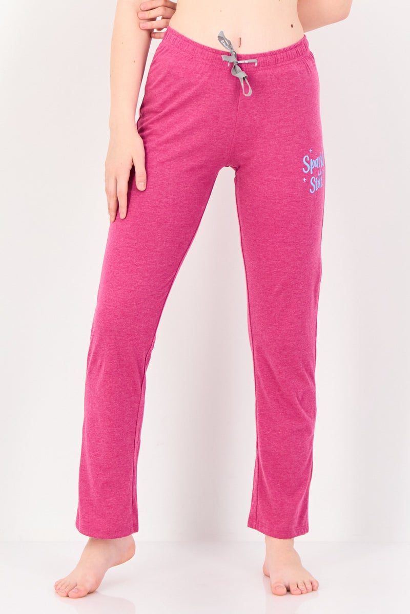 zivame Rosaline x Zivame Women Graphic Print Drawstring Sleepwear Pyjamas, Purple - Image 1