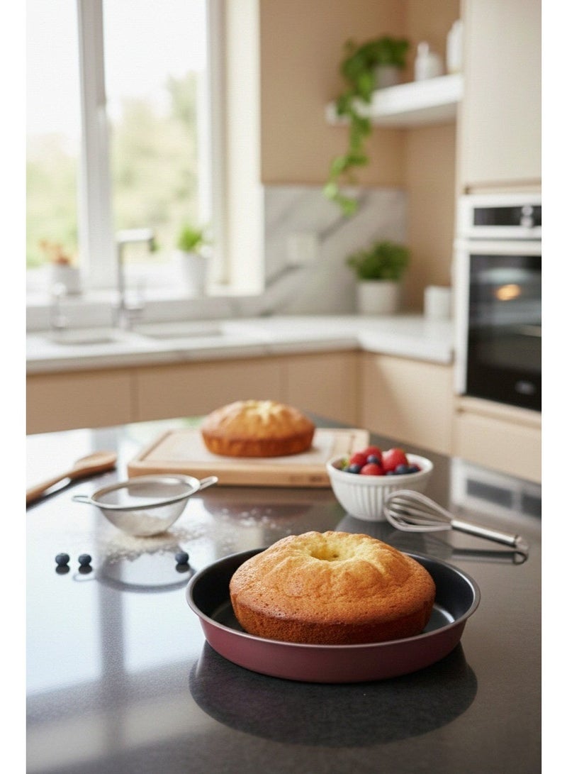 طقم قوالب فرن دائرية ألمنيوم غير لاصقة – 4 مقاسات مختلفة (24، 26، 30، 32 سم) - Image 3