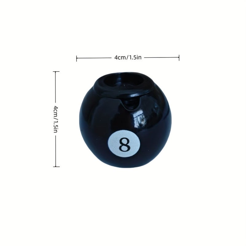 Mini Red Brown Resin Windproof Billiard Ashtray With Lid For Home Bar - Image 4