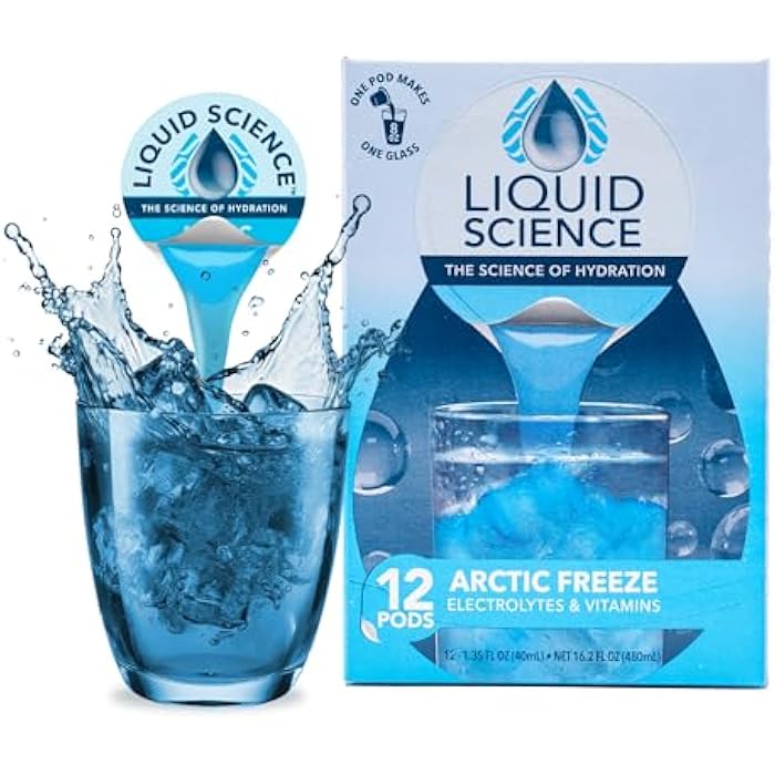 Java House Liquid Science Arctic Freeze Single Serve Hydration Pods - Peel and Pour - Cool Blue Raspberry Hydration - Pack of 12 - Image 1