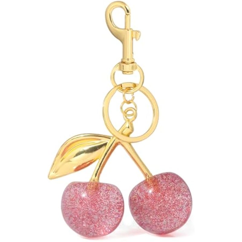 سونغشانغ ويلري سلسلة مفاتيح بدلاية على شكل كرز بينك - زينة معلقة على شكل كرز - مصنوعة من خليط معدني من الراتنج - قلادة لطيفة مع ة فريدة من نوعها، بينك واحمر، مقاس L - Image 1