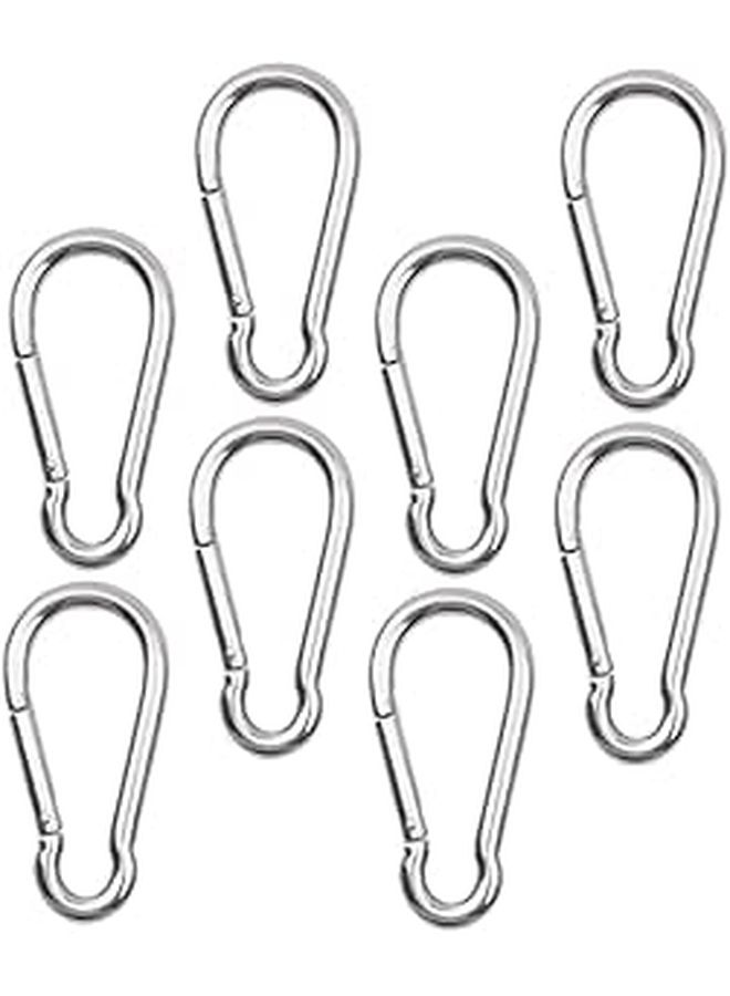 8pcs Heavy Duty Stainless Steel Spring Clips For Outdoor Camping Hammock Hiking Multi Tool - Image 1