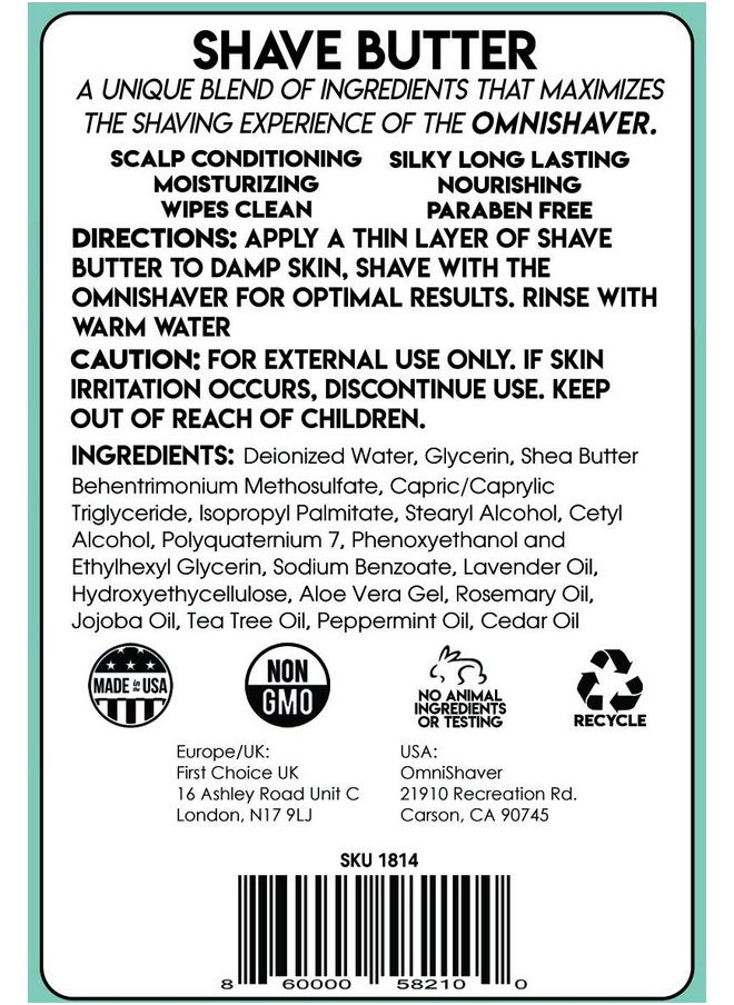 OmniShaver Mnishaver Shave Butter The Best Shaving Cream For Head Arms Legs And Body Shaving Conditioner Cream  - Image 4