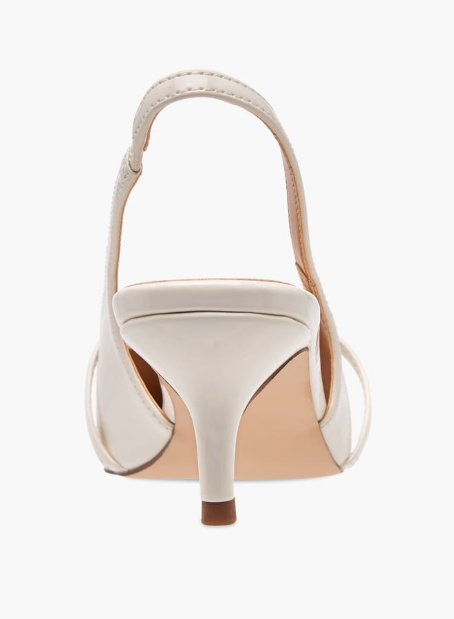 ELLE Women's Logo Accent Slingback Shoes with Stiletto Heels - Image 5