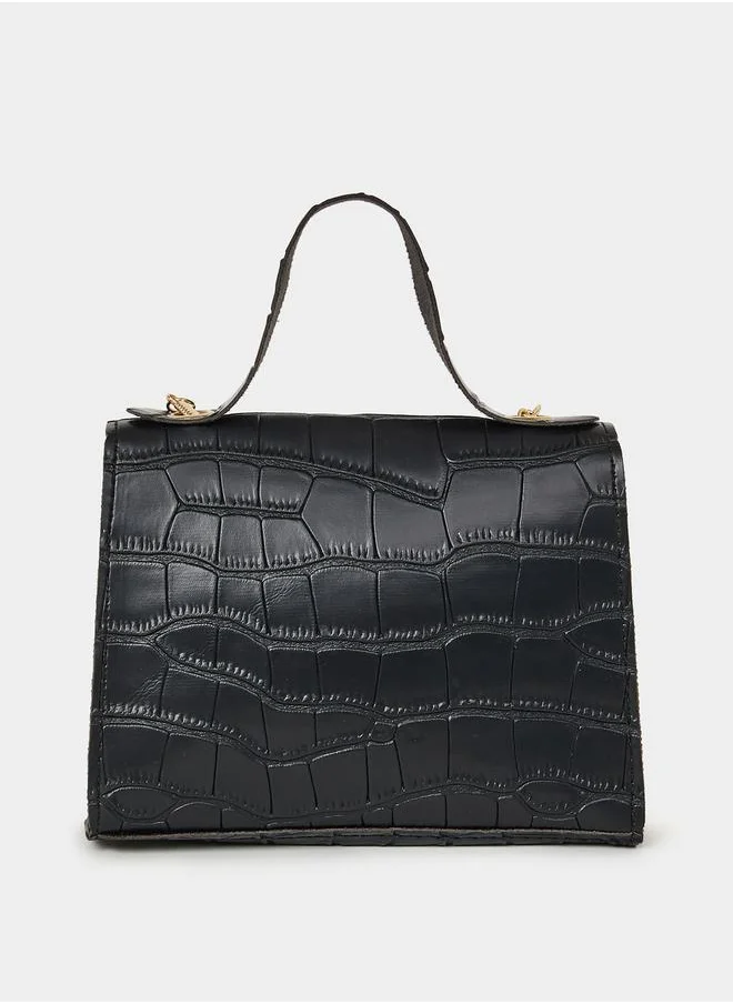 Styli Textured Chain Handbag