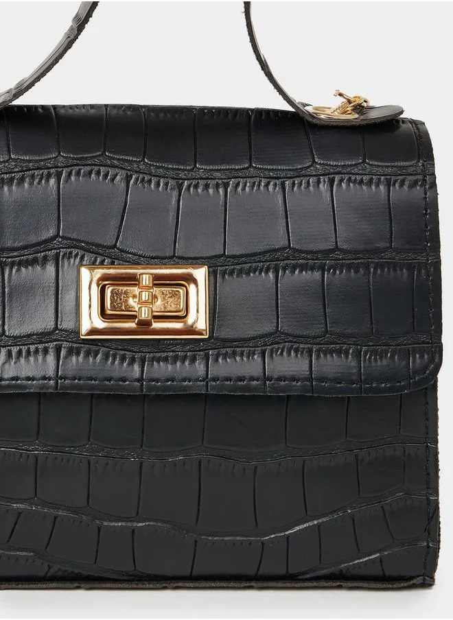 Styli Textured Chain Handbag