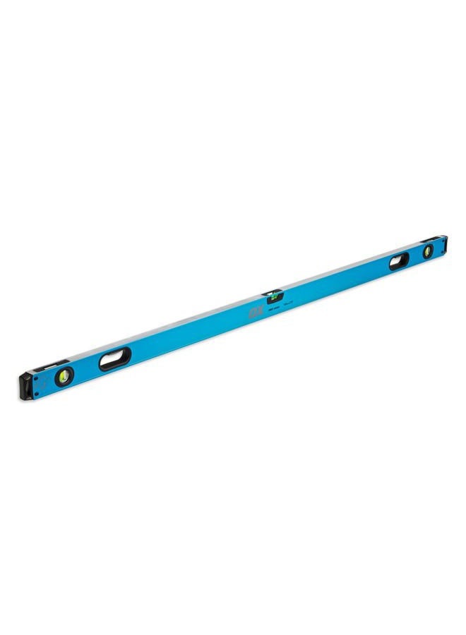 OX Tools OX-P024418 Professional Box 6ft Spirit Level, with Rubber Grip, All Aluminum Construction, Non Magnetic 6 Foot Level, Rubberized Soft grip Thru Handle, Magnified Vials. 72 Inch Leveler Tool - Image 1