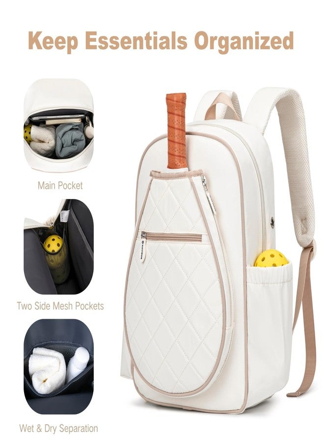 KAVIGOR Pickleball Bag, Quilted Pickleball Backpack with Shoe Compartment & Waterproof Pocket, Pickle Ball Paddle Bag Fits 2 to 4 Paddles for Women and Men - Image 3